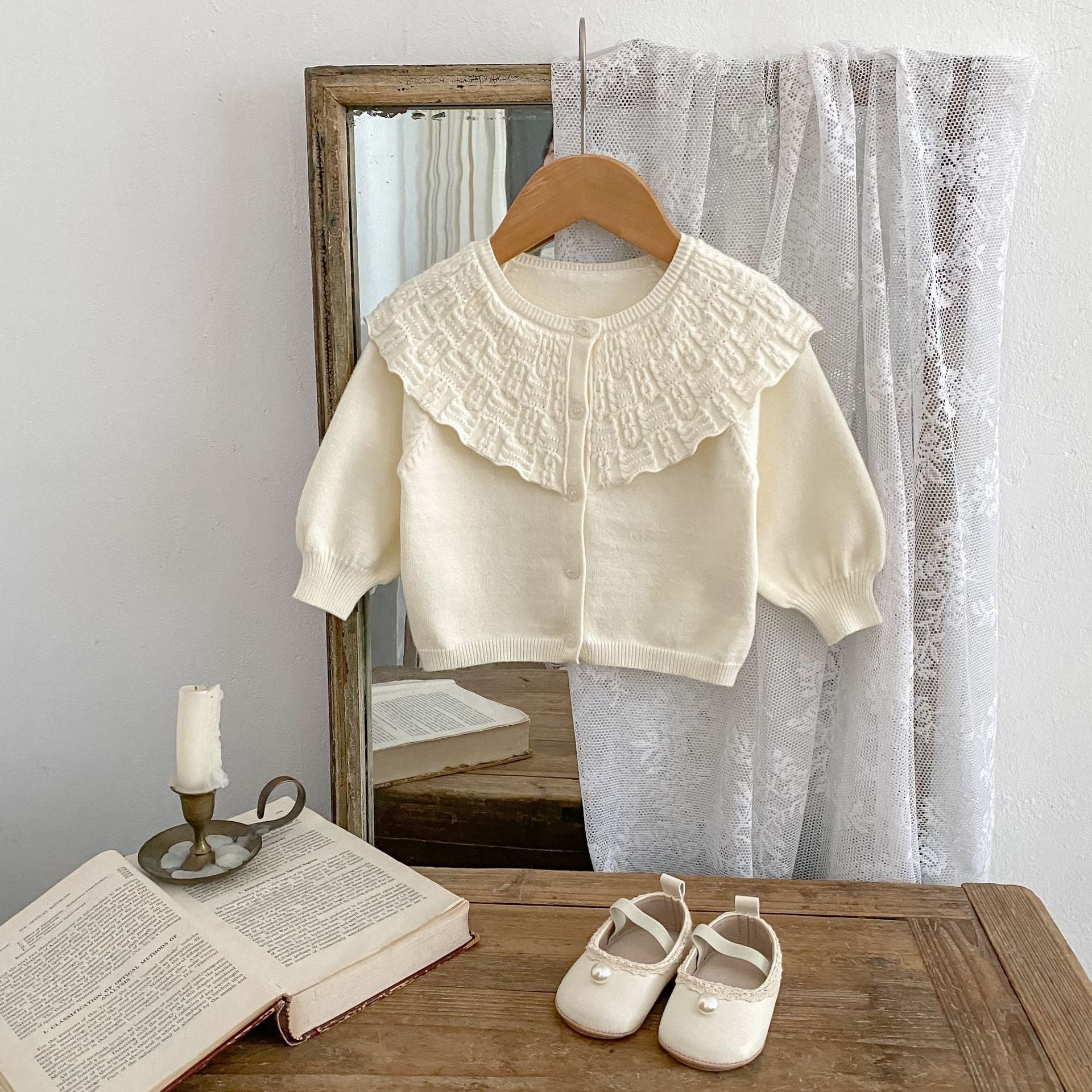 Baby Knitted Large Lapel Knitted Coat